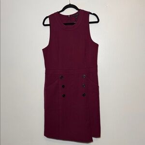 Banana Republic Burgundy Sleeveless Sheath Dress Size 14 NWT